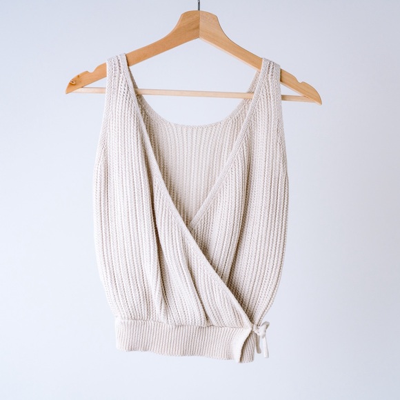 Cream Two Way Knit sweater Tank top beige cream - Picture 2 of 4